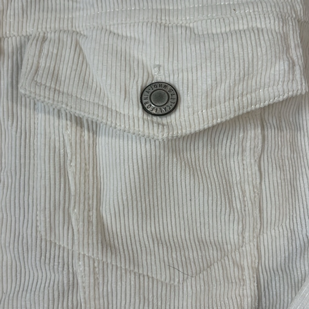 John Galt Brandy Melville Cream Sherpa-Lined Raw edge Jacket - Picture 3 of 5